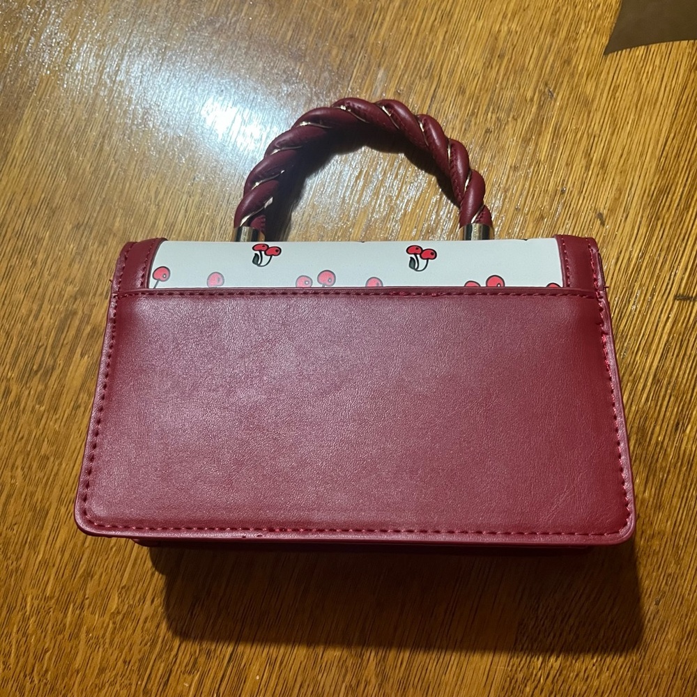 Cherry Print Women's Bag with Red Accents - Picture 3 of 8